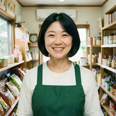 北海道の小売店で働く 38歳の女性